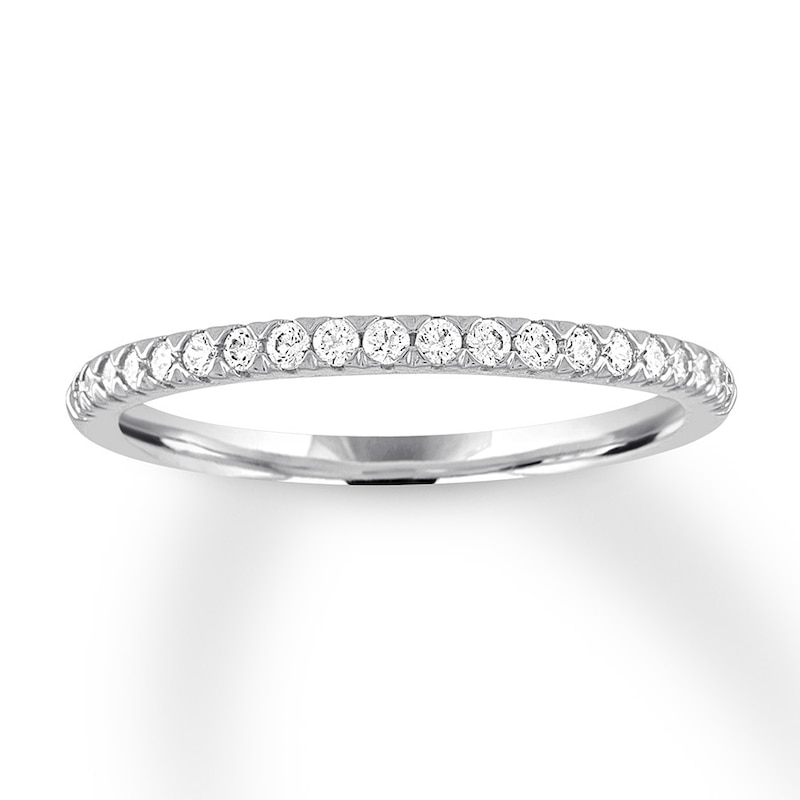 Main Image 1 of Now + Forever Diamond Wedding Band 1/5 ct tw Round-cut 14K White Gold