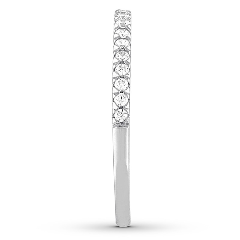 Main Image 3 of Now + Forever Diamond Wedding Band 1/5 ct tw Round-cut 14K White Gold