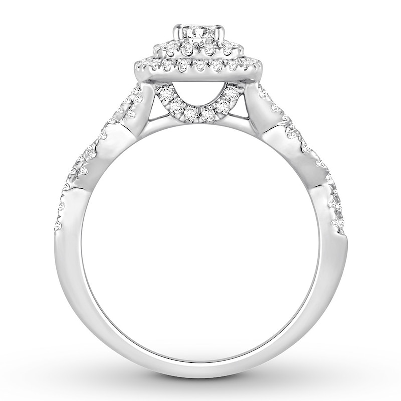 Diamond Engagement Ring 5/8 ct tw Round-cut 14K White Gold