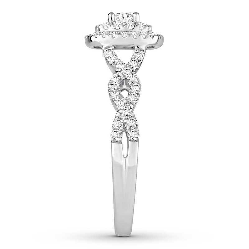 Diamond Engagement Ring 5/8 ct tw Round-cut 14K White Gold