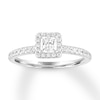 Thumbnail Image 0 of Diamond Engagement Ring 5/8 ct tw Princess & Round 14K White Gold