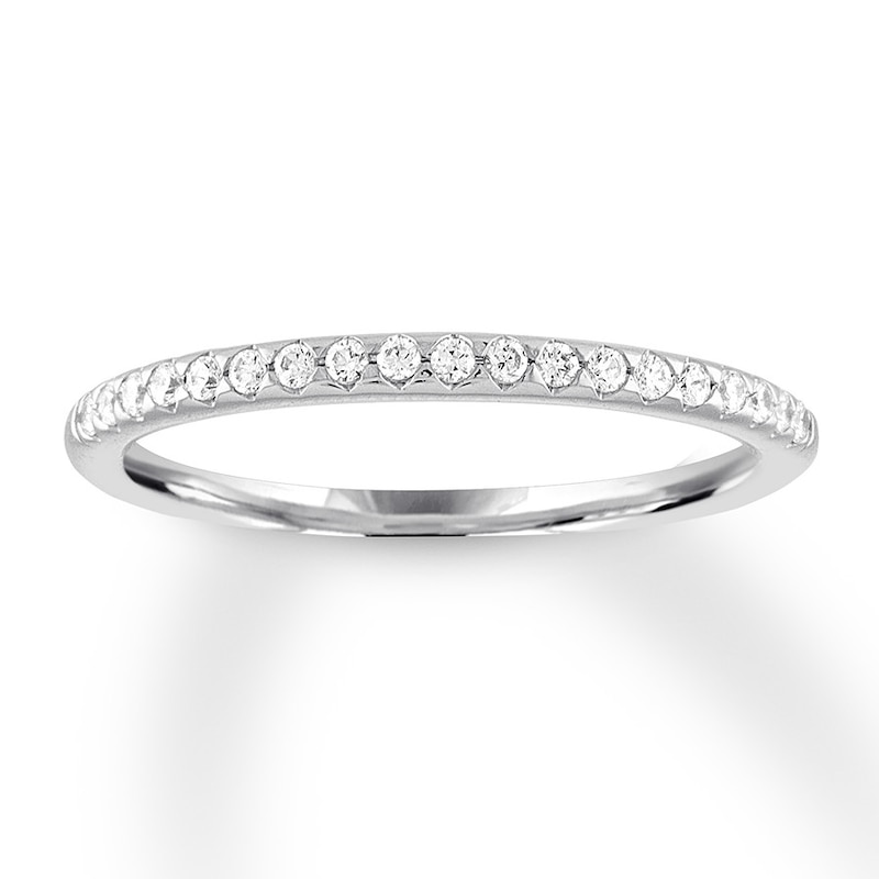 Main Image 1 of Now + Forever Diamond Wedding Band 1/6 ct tw Round-cut 14K White Gold