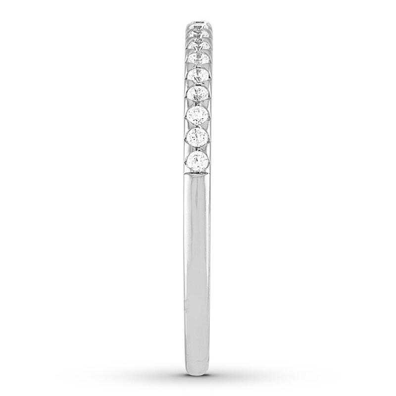 Main Image 3 of Now + Forever Diamond Wedding Band 1/6 ct tw Round-cut 14K White Gold