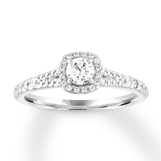 Now + Forever Diamond Engagement Ring 5/8 ct tw Round-cut 14K White Gold