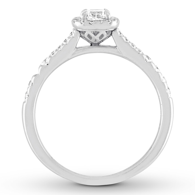 Diamond Engagement Ring 5/8 ct tw Round-cut 14K White Gold