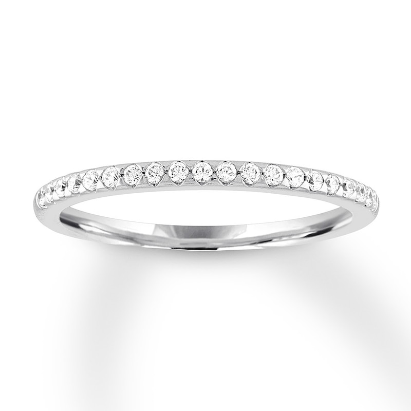 Main Image 1 of Now + Forever Diamond Wedding Band 1/6 ct tw Round-cut 14K White Gold
