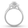 Thumbnail Image 2 of Now + Forever Diamond Engagement Ring 7/8 ct tw Princess & Round 14K White Gold