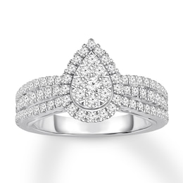 Now + Forever Diamond Engagement Ring 3/4 ct tw Round-cut 14K White Gold