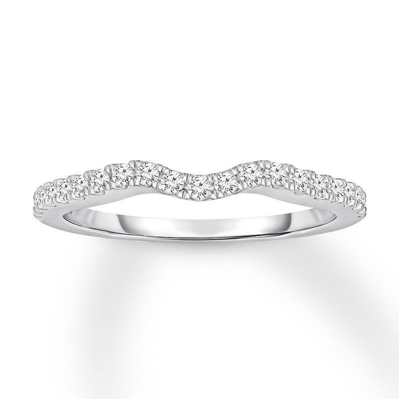 Main Image 1 of Now + Forever Diamond Wedding Band 1/5 ct tw Round-cut 14K White Gold
