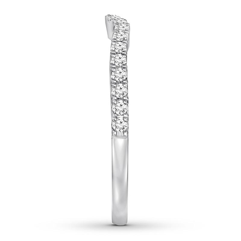 Main Image 3 of Now + Forever Diamond Wedding Band 1/5 ct tw Round-cut 14K White Gold