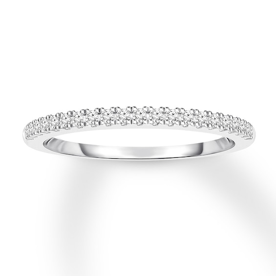 Now + Forever Diamond Wedding Band 1/8 ct tw Round-cut 14K White Gold