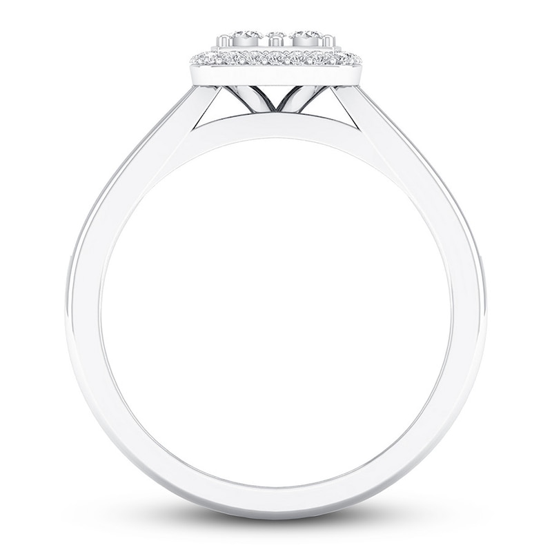 Diamond Engagement Ring 1/5 ct tw Round-cut 14K White Gold