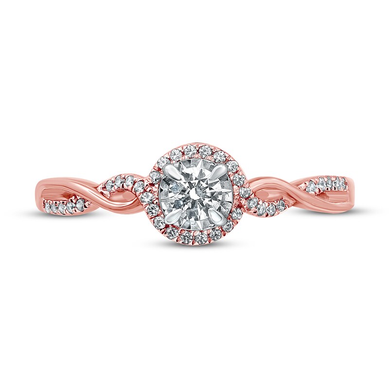 Diamond Engagement Ring 1/4 ct tw Round-cut 10K Two-Tone Gold