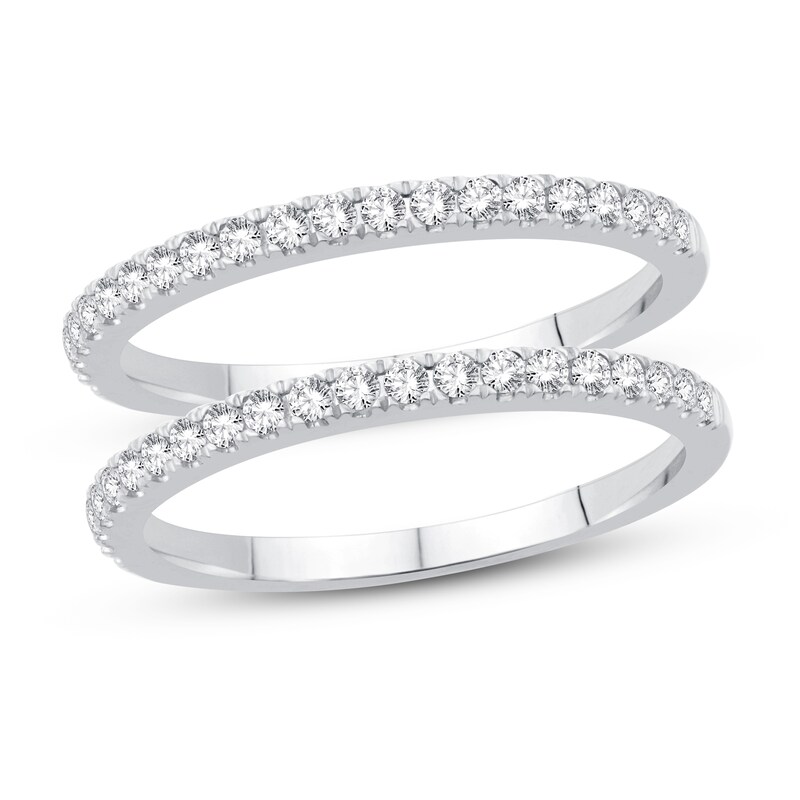 Diamond Double Wedding Band 1/2 ct tw 14K White Gold