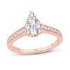 Diamond Pear-Shaped Engagement Ring 3/4 ct tw Round-cut 14K Rose Gold