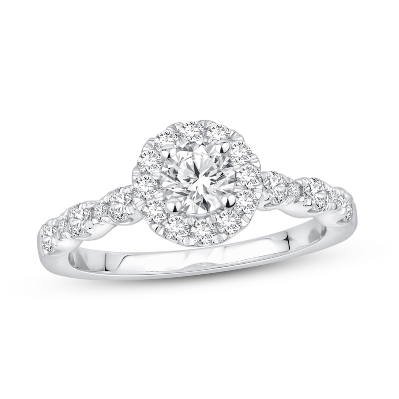 Round-cut Diamond Engagement Ring 1 ct tw 14K White Gold