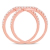 Thumbnail Image 3 of Diamond Wedding Band 1/2 ct tw Round-cut 14K Rose Gold