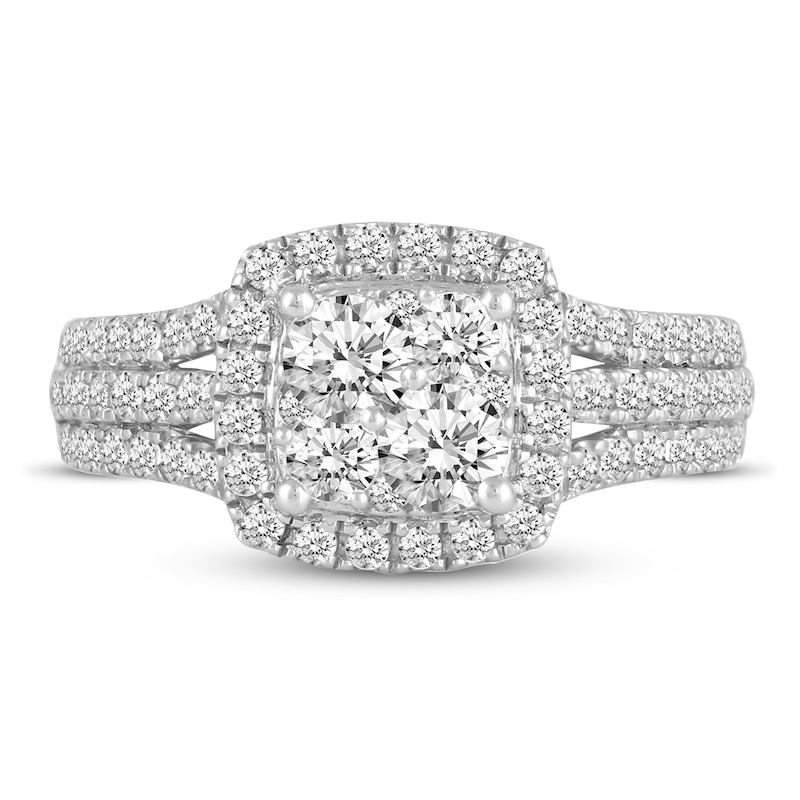 Main Image 1 of Diamond Engagement Ring 1-1/3 cts tw Round-cut 14K White Gold
