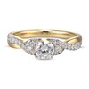 Round-cut Diamond Engagement Ring 7/8 ct tw 14K Yellow Gold