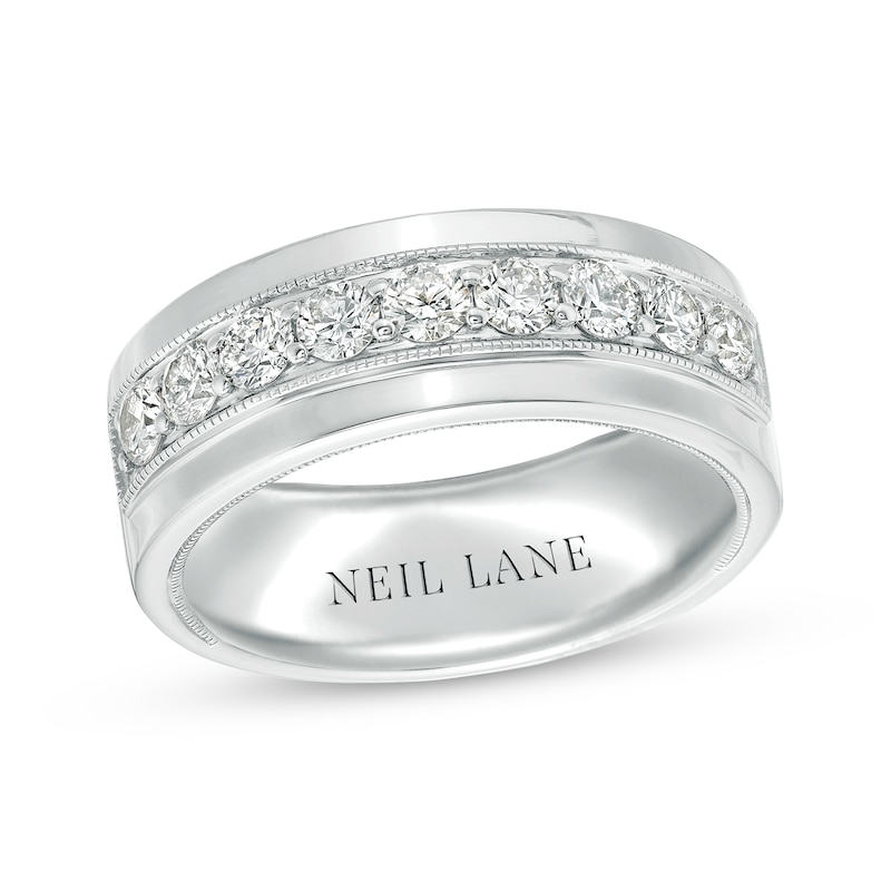 Let skab Legitimationsoplysninger Neil Lane Men's Diamond Wedding Band 1 ct tw Round-cut 14K White Gold | Kay