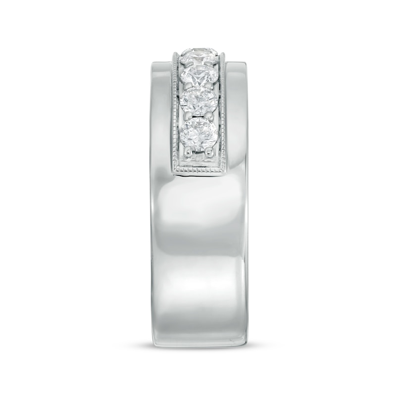 Main Image 3 of Neil Lane Men's Diamond Wedding Band 1 ct tw Round-cut 14K White Gold