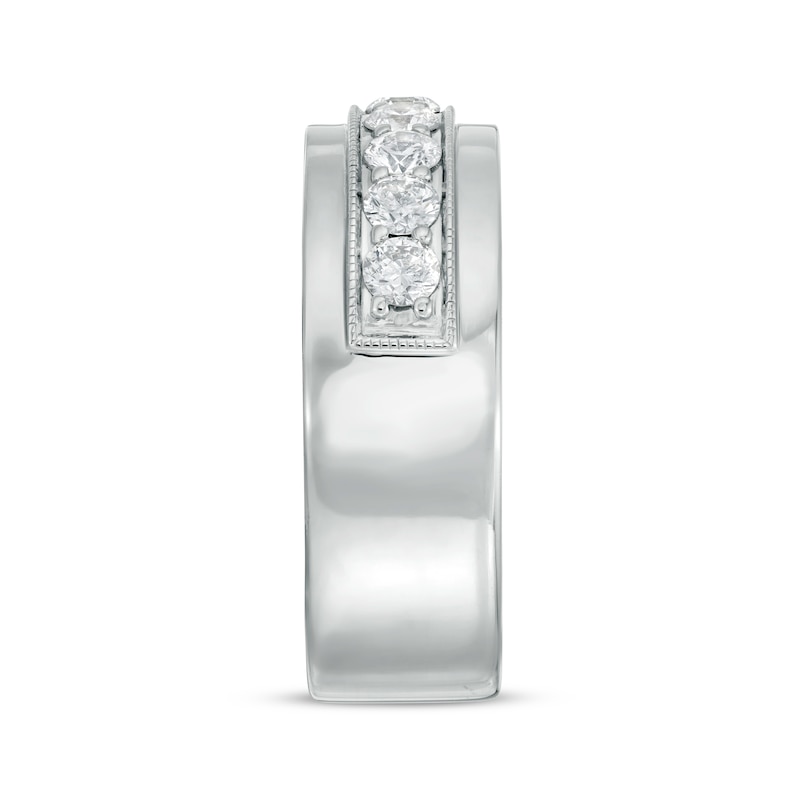 Neil Lane Men's Diamond Wedding Band 1 ct tw Round-cut 14K White Gold