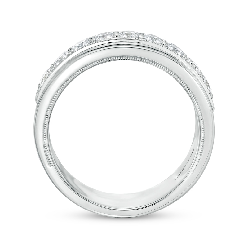 Main Image 4 of Neil Lane Men's Diamond Wedding Band 1 ct tw Round-cut 14K White Gold