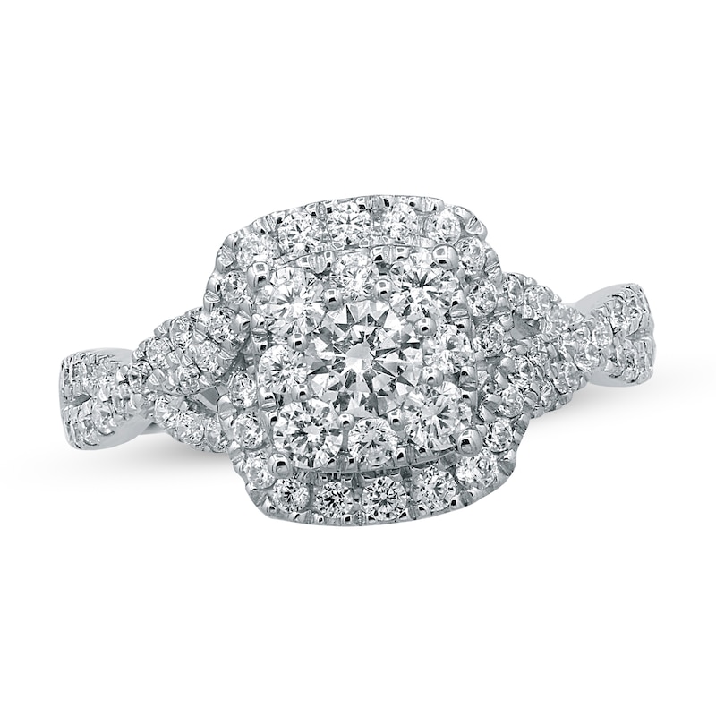Main Image 1 of Diamond Engagement Ring 7/8 ct tw Round-cut 14K White Gold