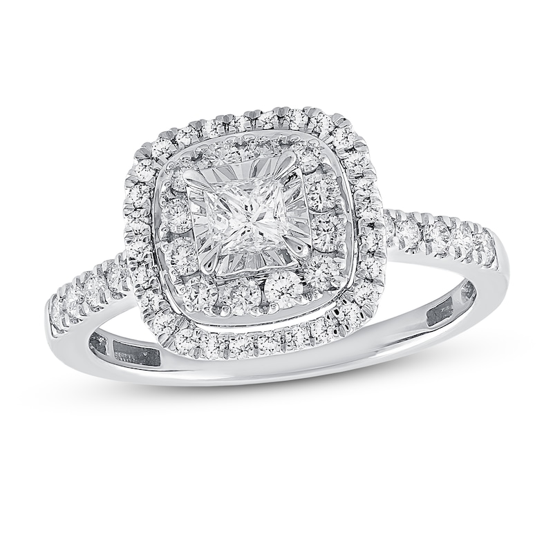 Main Image 1 of Now + Forever Princess-cut Diamond Engagement Ring 3/4 ct tw 14K White Gold
