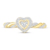 Thumbnail Image 1 of Diamond Heart Engagement Ring 1/6 ct tw 10K Yellow Gold