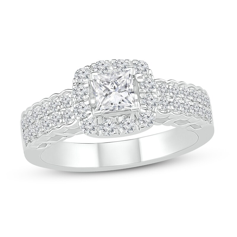 Main Image 1 of Now + Forever Princess-cut Diamond Engagement Ring 3/4 ct tw 10K White Gold