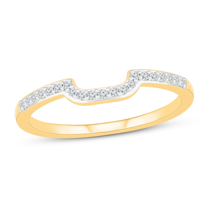 Round-cut Diamond Wedding Band 1/10 ct tw 10K Yellow Gold