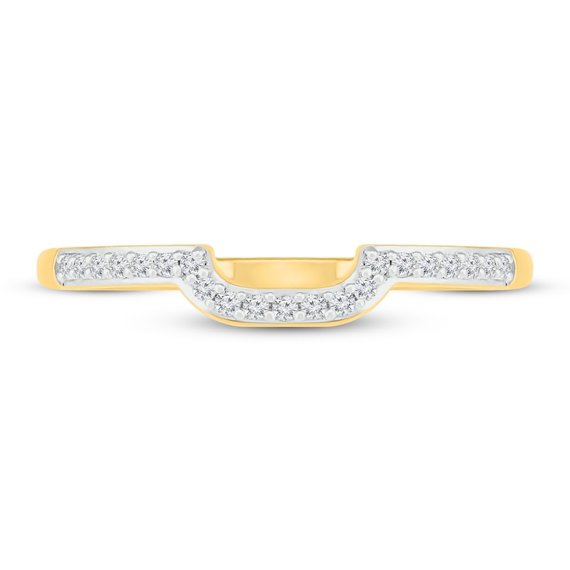 Main Image 2 of Now + Forever Round-cut Diamond Wedding Band 1/10 ct tw 10K Yellow Gold
