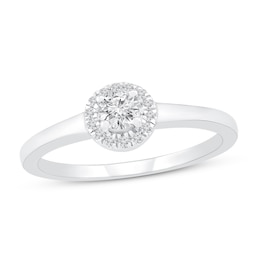 Now + Forever Round-cut Diamond Engagement Ring 1/4 ct tw 10K White Gold