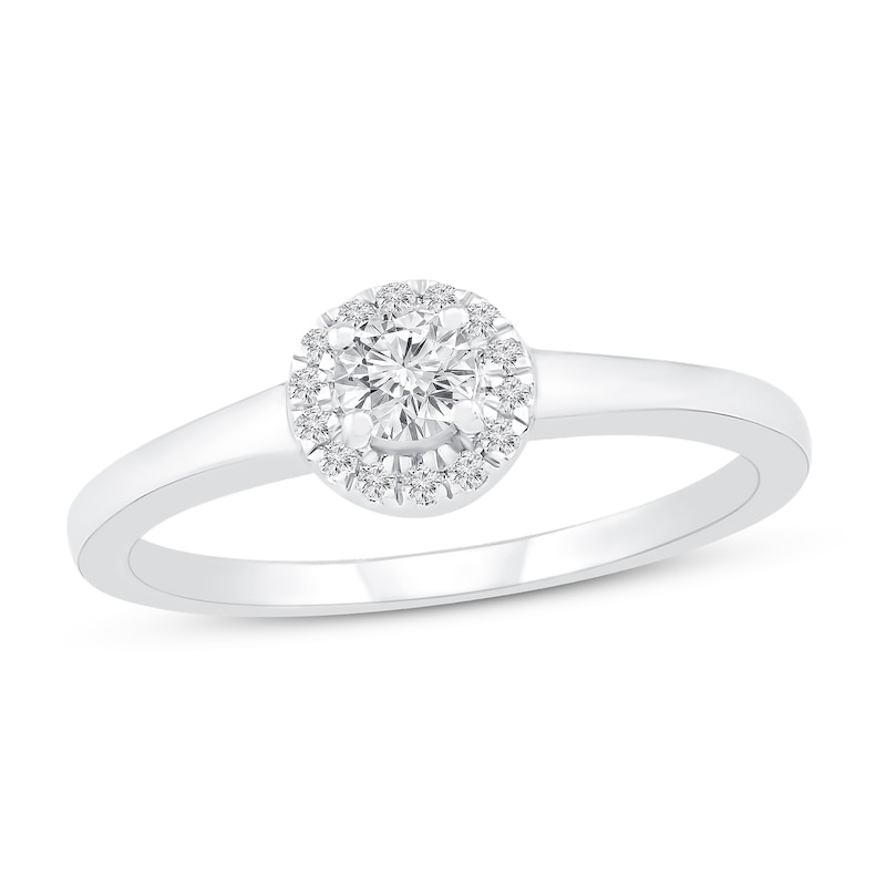 Round-cut Diamond Engagement Ring 1/4 ct tw 10K White Gold