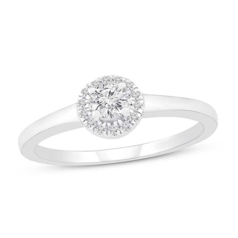 Main Image 1 of Now + Forever Round-cut Diamond Engagement Ring 1/4 ct tw 10K White Gold