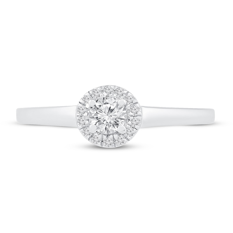 Round-cut Diamond Engagement Ring 1/4 ct tw 10K White Gold