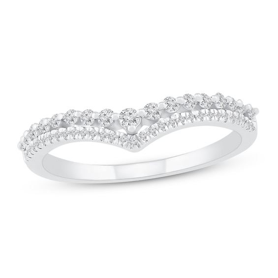 Now + Forever Diamond Wedding Band 1/4 ct tw 10K White Gold