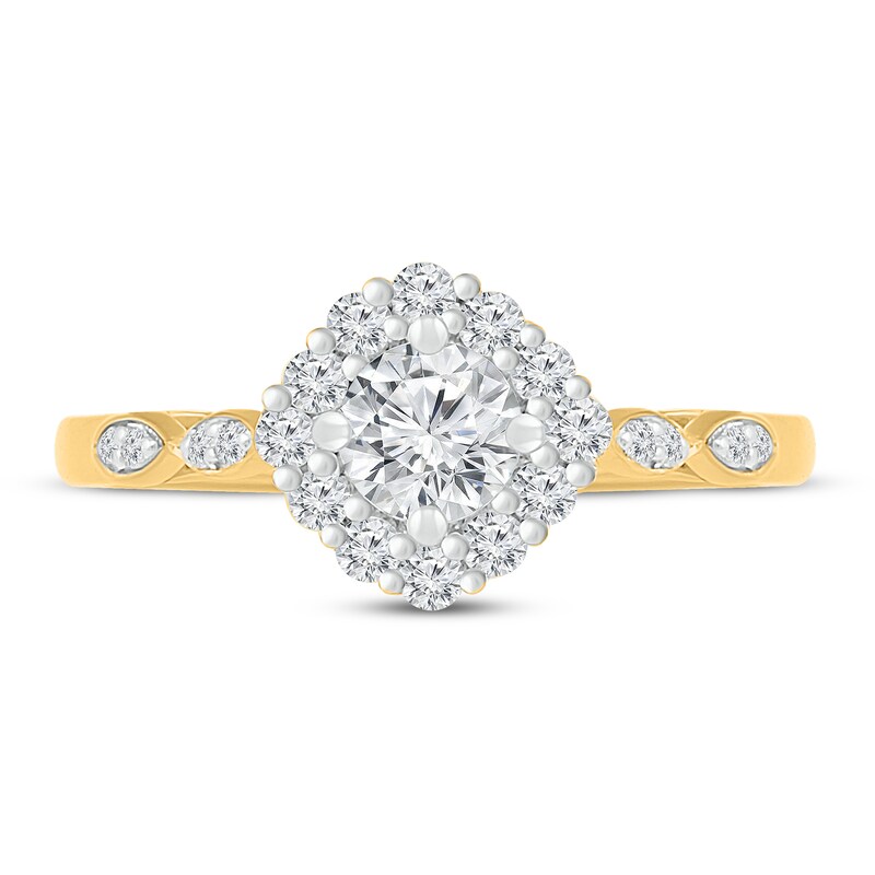 Main Image 2 of Now + Forever Round-cut Diamond Engagement Ring 1/2 ct tw 10K Yellow Gold