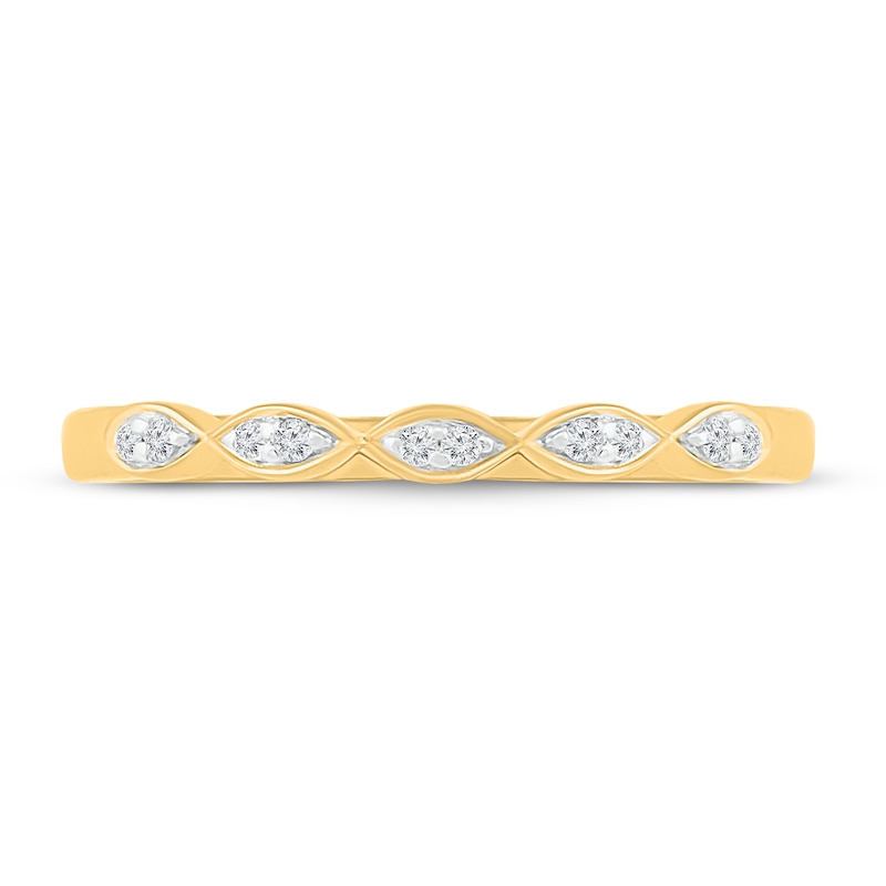 Main Image 2 of Now + Forever Round-cut Diamond Wedding Band 1/20 ct tw 10K Yellow Gold