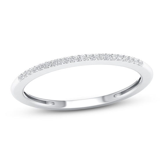 Now + Forever Diamond Wedding Band 1/20 ct tw Round-cut 10K White Gold