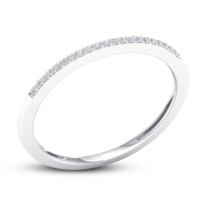 Diamond Wedding Band 1/20 ct tw Round-cut 10K White Gold