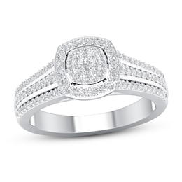 Now + Forever Diamond Engagement Ring 3/8 ct tw Round-cut 10K White Gold