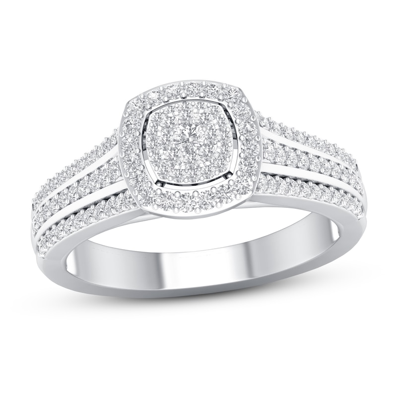 Main Image 1 of Now + Forever Diamond Engagement Ring 3/8 ct tw Round-cut 10K White Gold