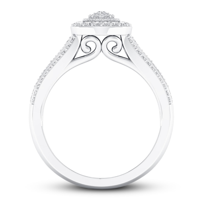 Main Image 3 of Now + Forever Diamond Engagement Ring 3/8 ct tw Round-cut 10K White Gold