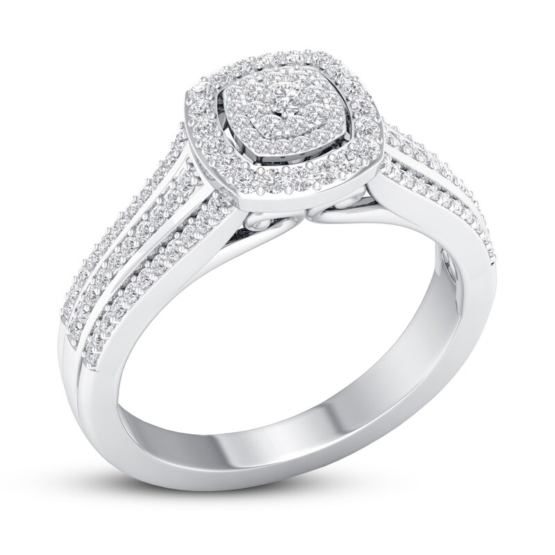 Main Image 4 of Now + Forever Diamond Engagement Ring 3/8 ct tw Round-cut 10K White Gold