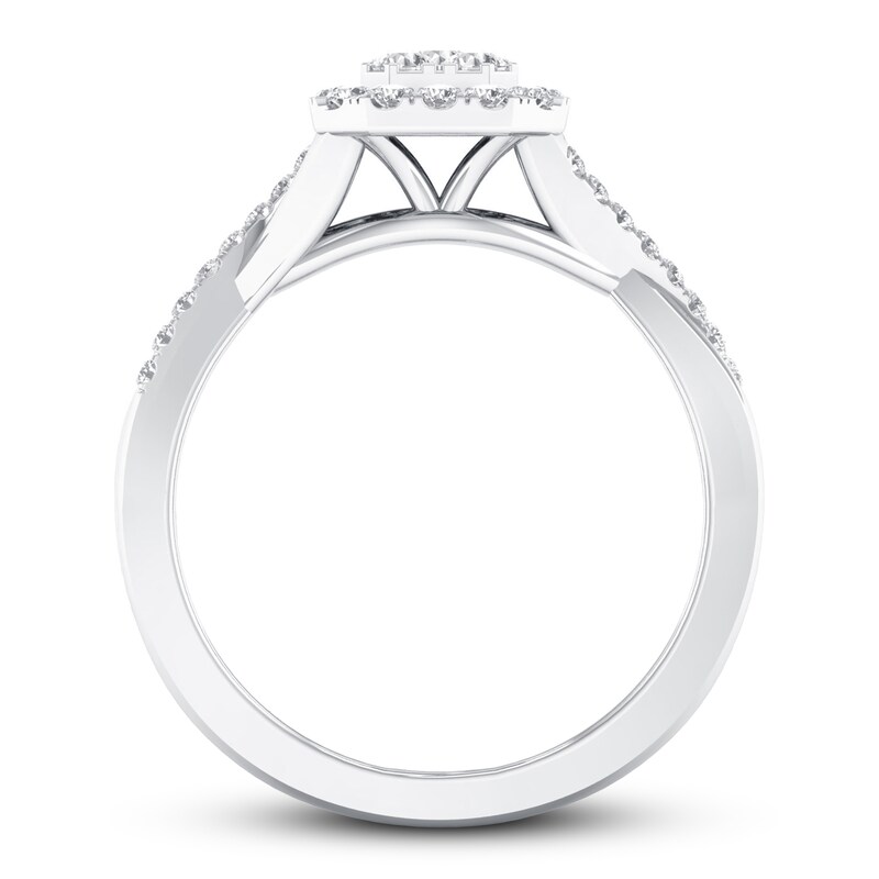 Diamond Engagement Ring 1/3 ct tw Round-cut 10K White Gold