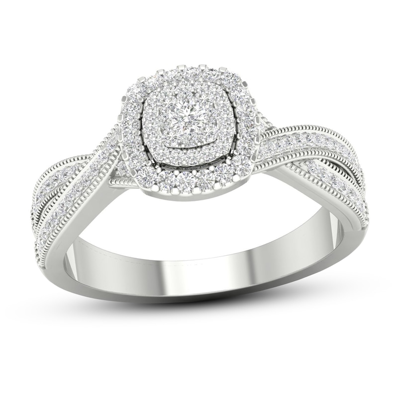 Main Image 1 of Now + Forever Diamond Engagement Ring 3/8 ct tw Round-cut 10K White Gold