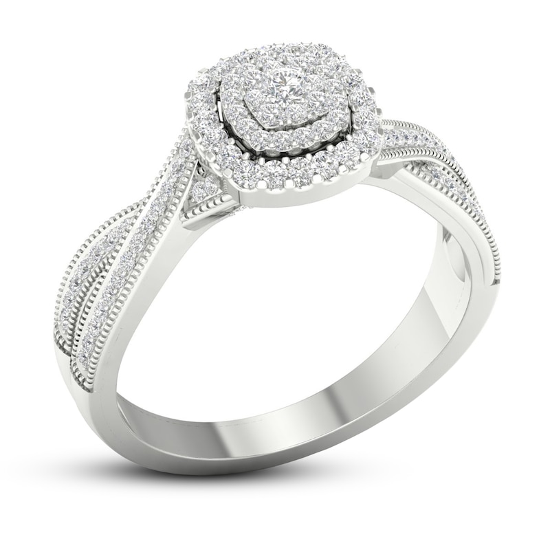 Main Image 4 of Now + Forever Diamond Engagement Ring 3/8 ct tw Round-cut 10K White Gold