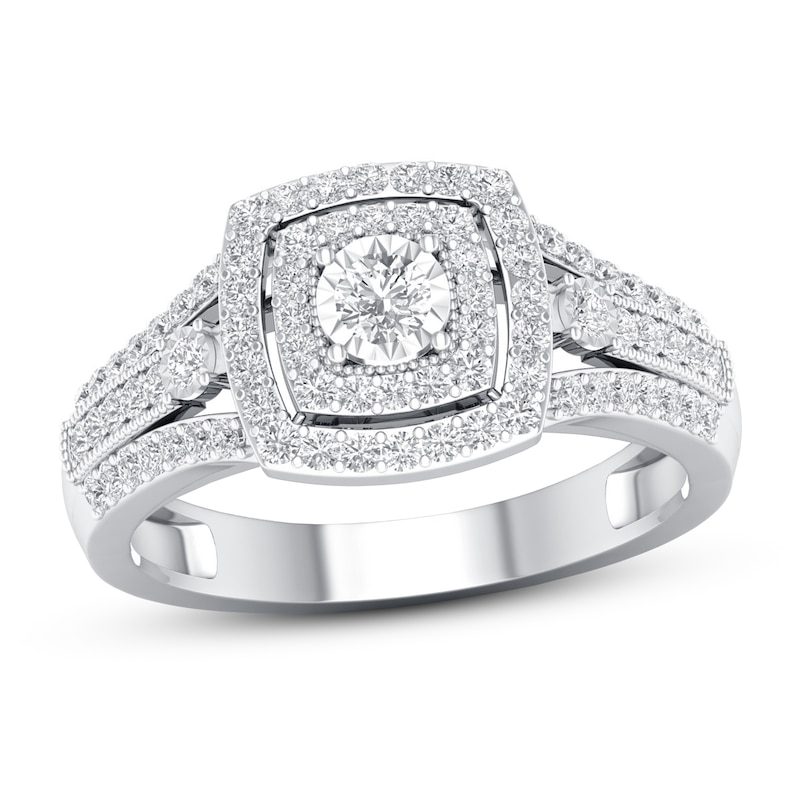 Main Image 1 of Now + Forever Diamond Engagement Ring 3/8 ct tw Round-cut 10K White Gold